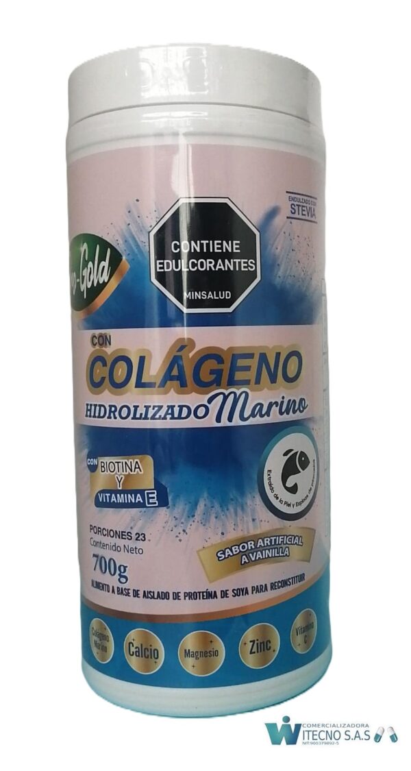 PRO-GOLD COLAGENO FCO X 700GR HIDROLIZADO BIOTINA + VITAMINAE