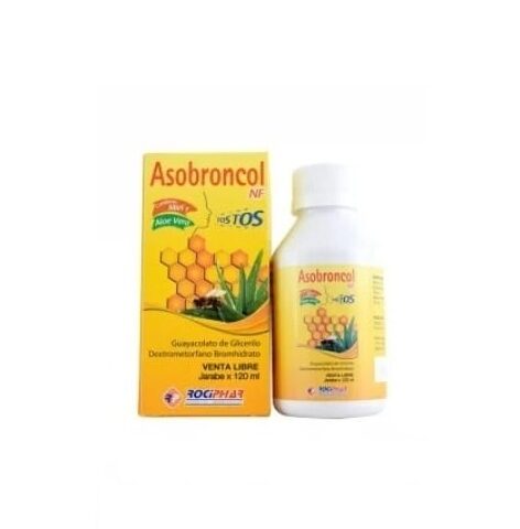 ASOBRONCOL NF JARABE X 120 ML GUAYACOLATO - DEXTROMETORFANO AMARILLO