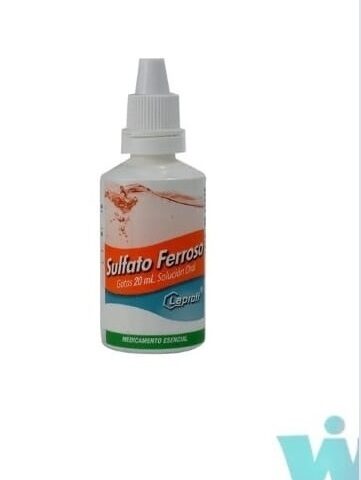 SULFATO FERROSO GOTAS 125 MG X 20 ML