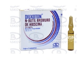 DIUXOTON BUTIL BROMURO DE HIOSCINA CAJA X 5 AMPOLLAS 20 MG
