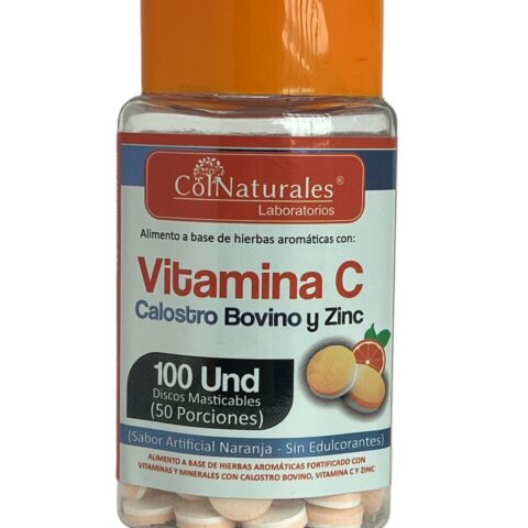 VITAMINA C X 100 TB MASTICABLES COLNATURALES