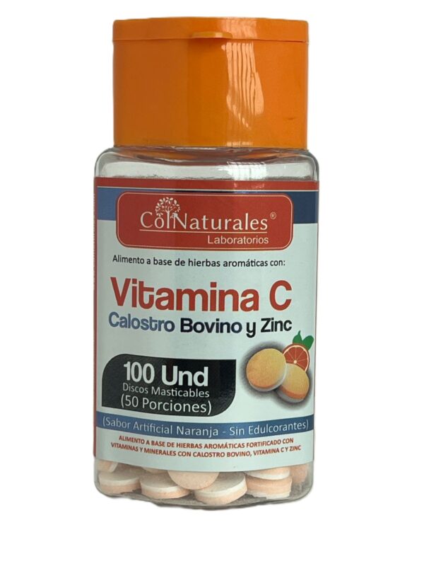 VITAMINA C X 100 TB MASTICABLES COLNATURALES