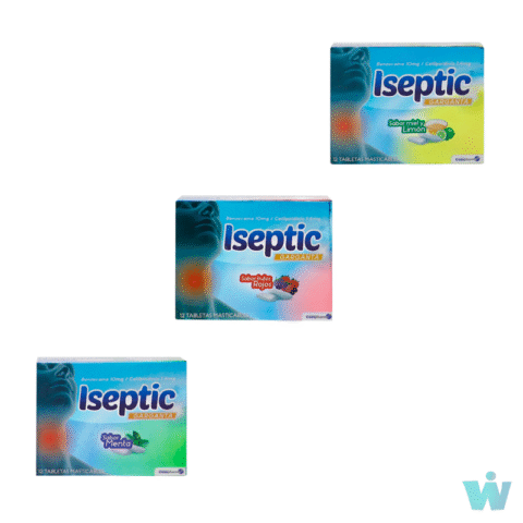 ISEPTIC X 12 PASTILLAS MENTA - LIMON Y FRUTOS ROJOS