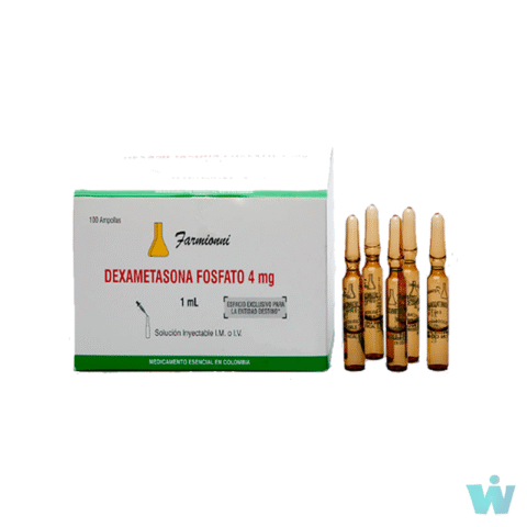 DEXAMETASONA 8MG/2ML X 100 AMPOLLAS