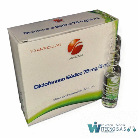 DICLOFENACO SODICO 75 mg/3mL X 10 AMPOLLAS