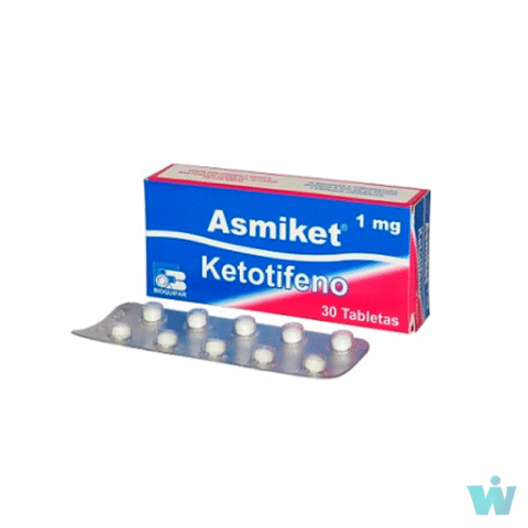 ASMIKET 1 MG TABLETAS ( KETOTIFENO ) CAJA X 30 TABL