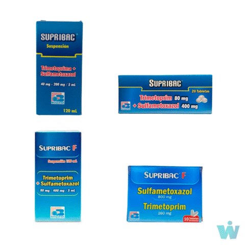 SUPRIBAC F JARABE ( TRIMETOPRIM 80 MG + SULFAMETOXAZOL 400 MG ) FRSC X 120 ML