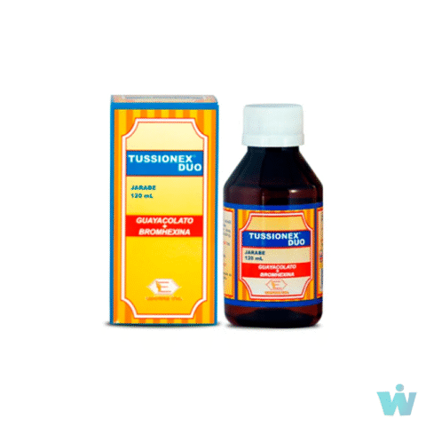 TUSSIONEX DUO JARABE ( BROMHEXINA + GUAYACOLATO D GLICERILO ) FRSC X 120 ML