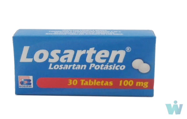 LOZARTEN 100 MG TABLETAS ( LOSARTAN ) CAJA X 30 TABL