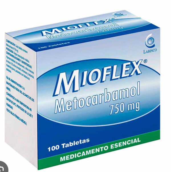 MIOFLEX 750 MG X 100 TB METOCARBAMOL