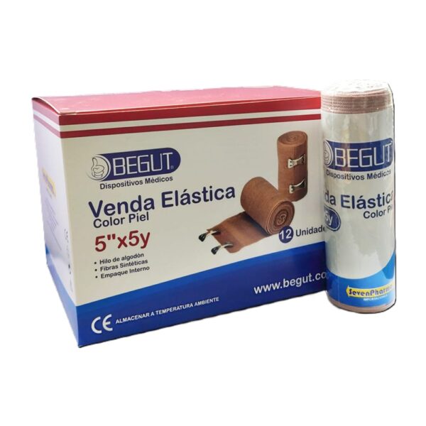 VENDA ELASTICA 5 X 5 COLOR PIEL BEGUT 1 ROLLO BEGUT