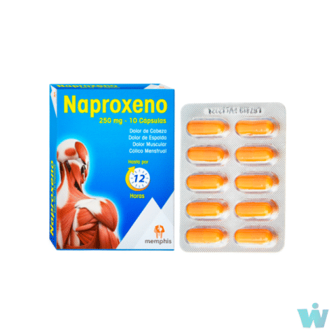 NAPROXENO 250 MG CJAX 10 CPS