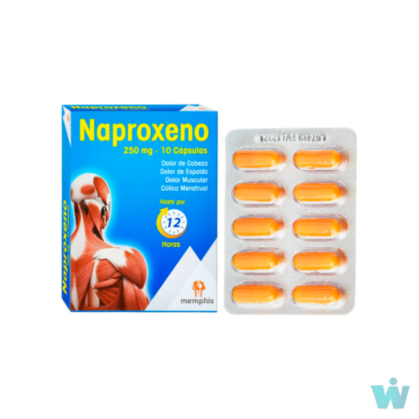 NAPROXENO 250 MG CJAX 10 CPS