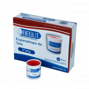 ESPARADRAPO TELA 1 X 1 CAJA X 12 ROLLOS BEGUT