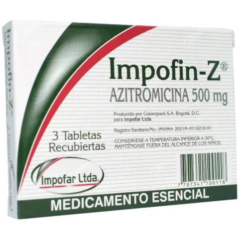 IMPOFIN-Z AZITROMICINA 500MG CAJA X 3 TABLETAS