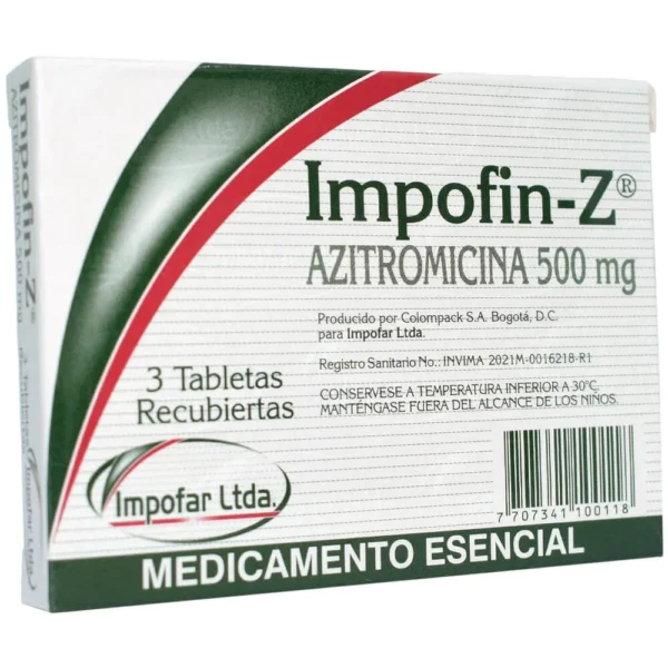 IMPOFIN-Z AZITROMICINA 500MG CAJA X 3 TABLETAS