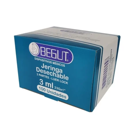 JERINGA 3 ML LUER LOCK 3P 21 G CAJA X 100 UNID BEGUT