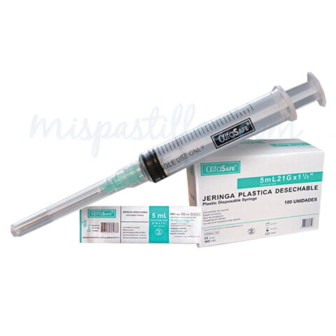 JERINGA 5 ML LUER LOCK 3P 21 G CAJA X 100 UNID BEGUT