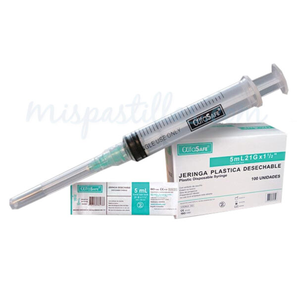 JERINGA 5 ML LUER LOCK 3P 21 G CAJA X 100 UNID BEGUT