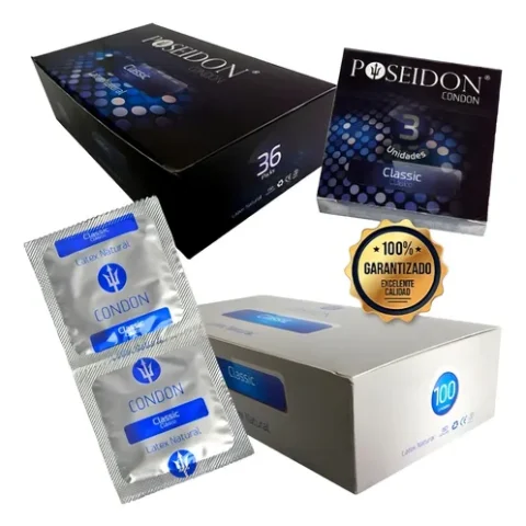 PRESERVATIVO CLASICO X 100 LUBRICADO POSEIDON