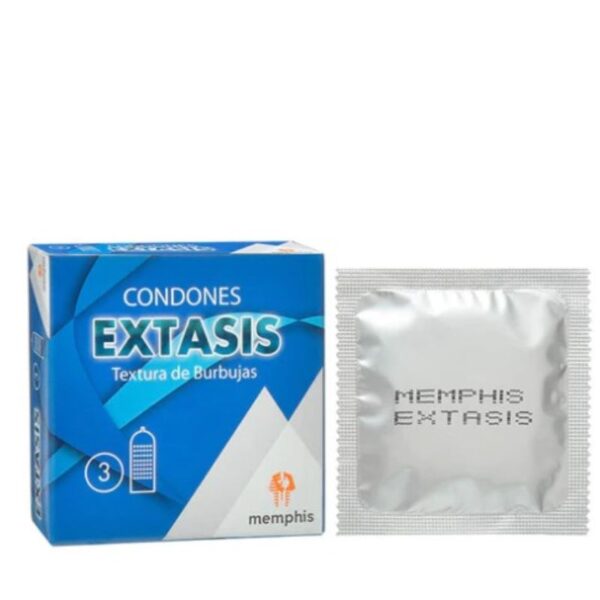 PRESERVATIVO EXTASIS (BURBUJAS) IMEX CAJA X 3 UNI