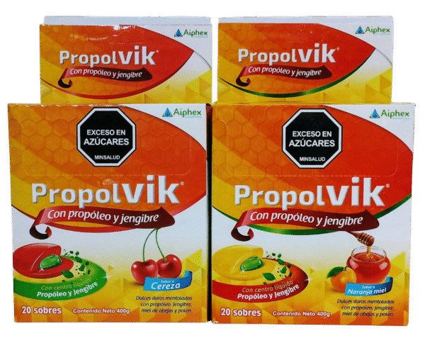 PROPOLVIK CEREZA Y NARANJA MIEL X 20 SOBRES