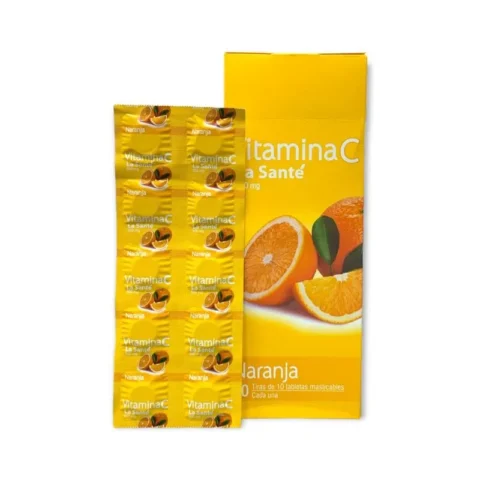 VITAMINA C 500 MG CAJA X 100 TB MASTICABLES MANDARINA-NARANJA LA SANTE