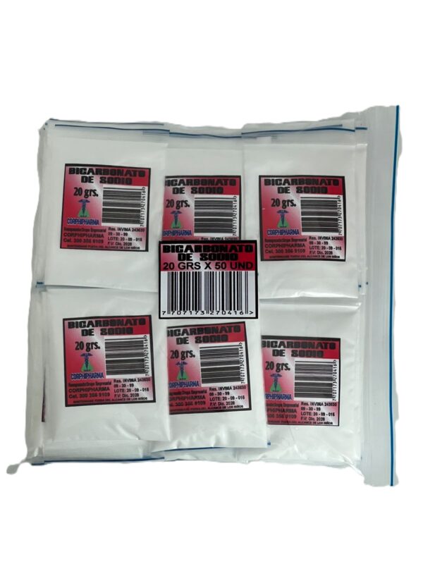 BICARBONATODE SODIO 20 GR X 50 DOBRES