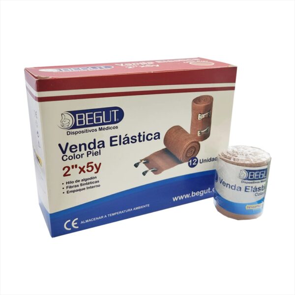 VENDA ELASTICA 2 X 5 COLOR PIEL BEGUT 1 ROLLO BEGUT
