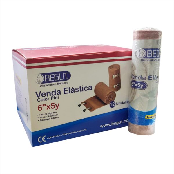 VENDA ELASTICA 6 X 5 COLOR PIEL BEGUT 1 ROLLO BEGUT
