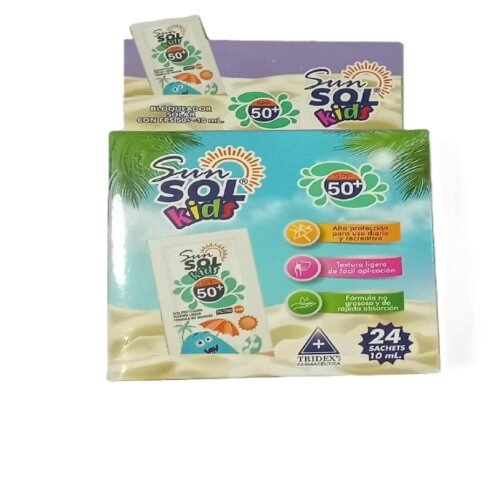 SUNSOL BLOQUEADOR X 24 SOBRES KIDS NIÑOS