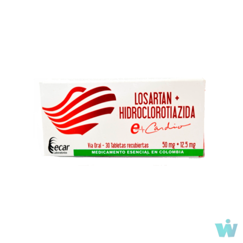 LOSARTAN + HIDROCLOROTIAZIDA 50 MG X 30 TBS