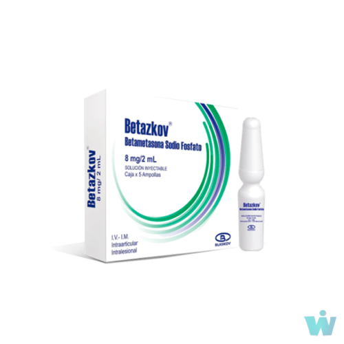 BETAZKOV BETAMETASONA 8MG-2ML X 5AMPL