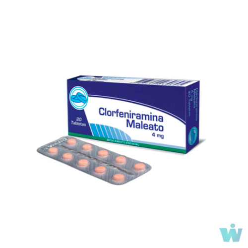 CLORFENIRAMINA 4 MG TAB * 20