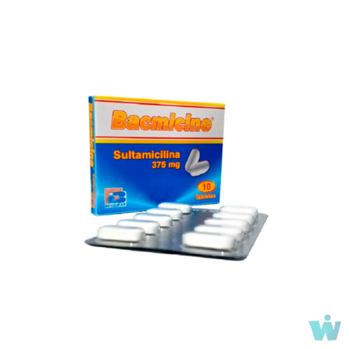 BACMICINE 375 MG TABLETAS ( SULTAMICILINA ) CAJA X 10 TABL