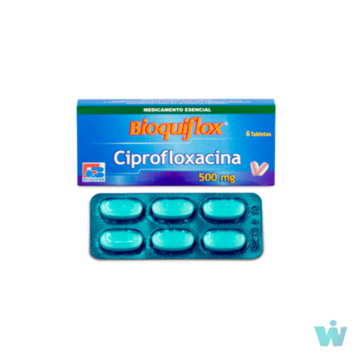 BIOQUIFLOX 500 MG TABLETAS ( CIPROFLOXACINO ) CAJA X 6 TABL