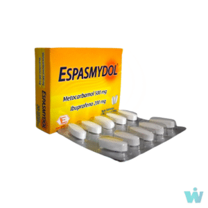 ESPASMYDOL TABLETAS ( METOCARBAMOL 500 MG + IBUPROFENO 200 MG ) CAJA X 20 TABL