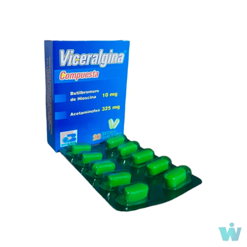 VICERALGINA COMPUESTA TABLETAS (N BUTIL BROMURO + ACETAMINOFEN) CAJA X 20 TABL