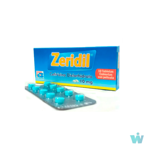 ZERIDIL 10 MG TABLETAS ( CETIRIZINA ) CAJA X 10 TABL