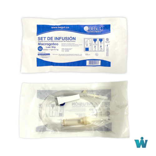 SET DE INFUSIÓN MACROGOTEO 10 GT/ML BEGUT SIN AGUJA