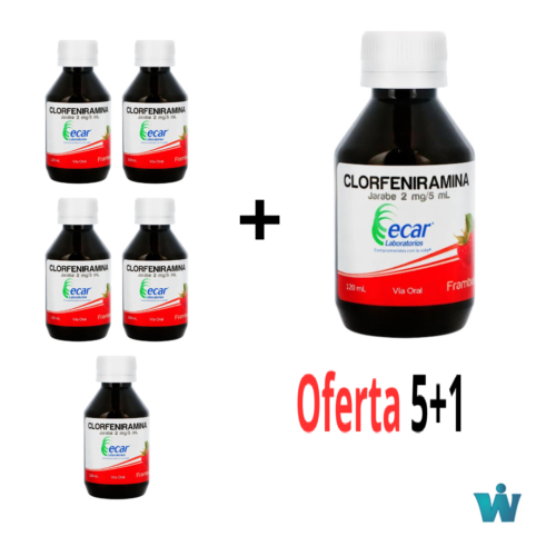 CLORFERINAMINA ECAR JARABE 120 ML OFERTA 5+1
