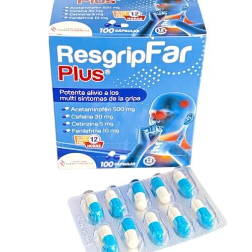 RESGRIPFAR PLUS X 100 CP ACETA+CAFEINA+CETIRIZINA+FENILEFRINA