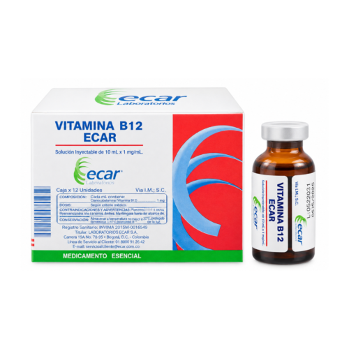 VITAMINA B12 X 1 AMP X 10 ML ECAR