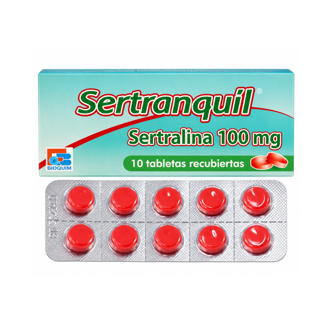 SERTRANQUIL 100 MG TABLETAS (SERTRALINA) CAJA X 10 TABL