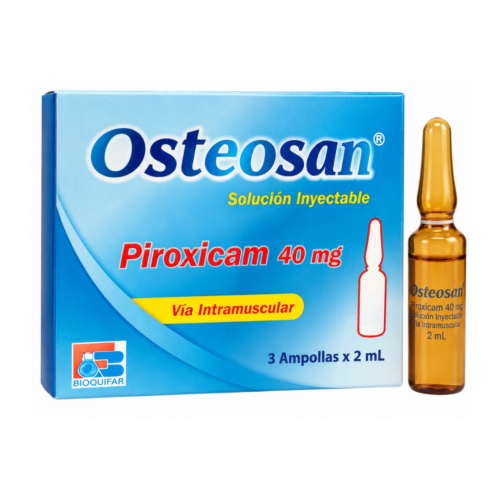 OSTEOSAN 40 mg / 2 ML AMPOLLA ( PIROXICAM ) CAJA x 3 AMP