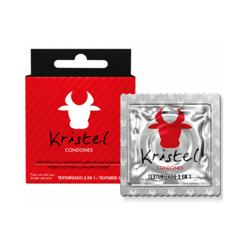 KRISTEL PRESERVATIVO TEXTURISADO X 3 UNIDADES