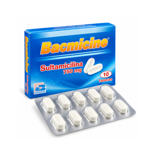 BACMICINE 750 MG TABLETAS (SULTAMICILINA) CAJA X 10 TABL
