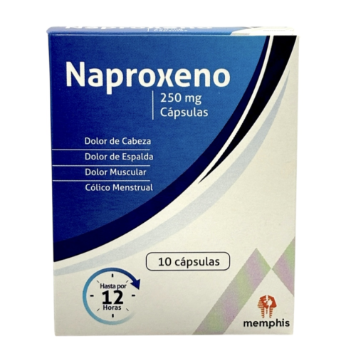 NAPROXENO 250 MG CJAX 10 CPS