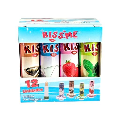 KISS ME MANTECA DE CACAO LABIAL X 12 PAQUETE X 12
