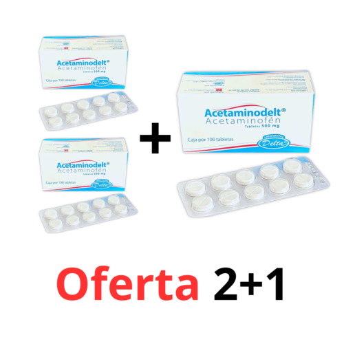 ACETAMINODELT ACETAMINOFÉN 500 MG X 100 TB OFERTA 2+1